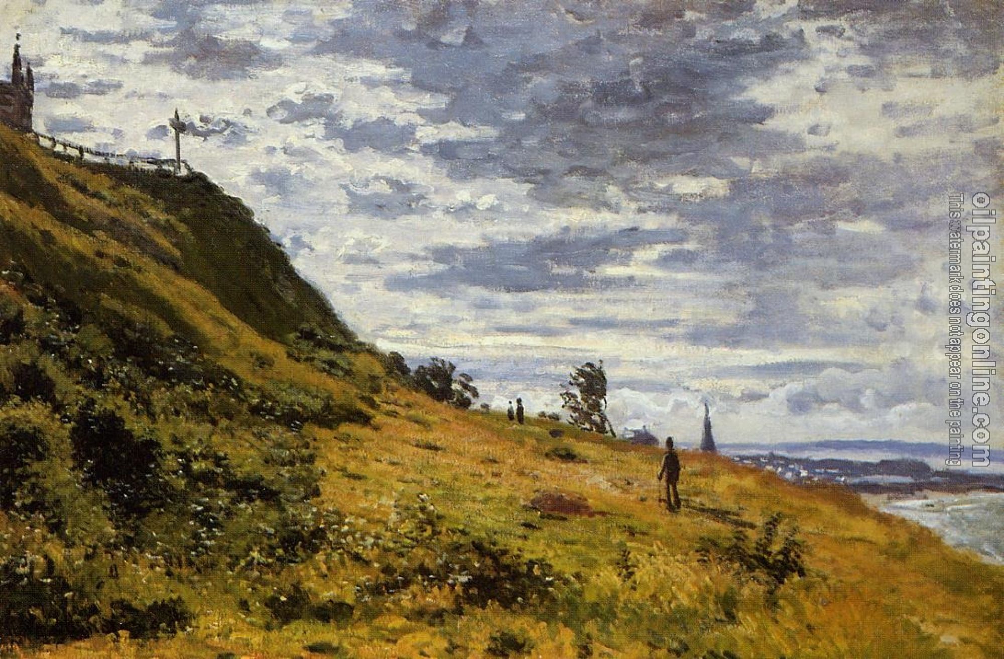 Monet, Claude Oscar - Taking a Walk on the Cliffs of Sainte-Adresse